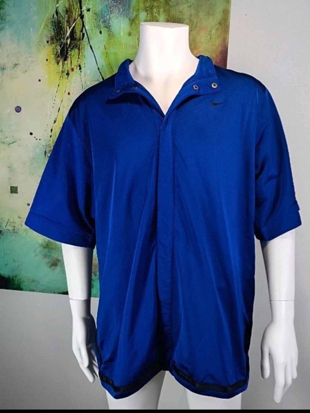 NWT Nike Men's Warm Up Blue Vented Basketball Shooting Shirt Jacket